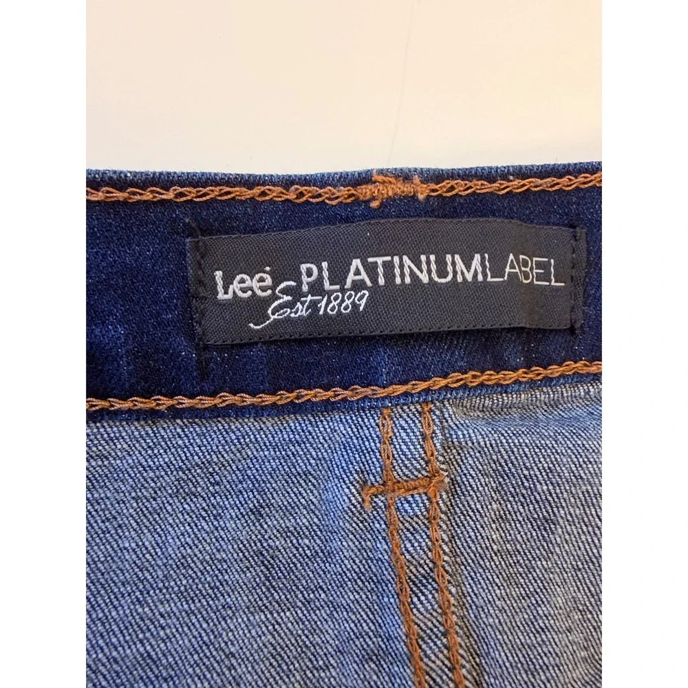 Lee Platinum Label Womens Dark Wash Denim Pencil Skirt Blue Knee Length Size 10 - Picture 8 of 8